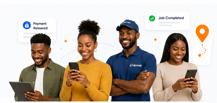Customers and ejumah professionals using the platform